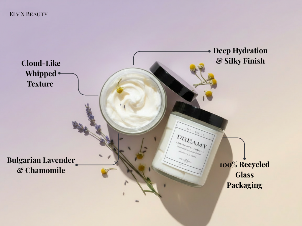 Whipped Dreamy Bulgarian Lavender Body Butter With Chamomile extract by Elv X Beauty